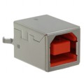 USBR-B-S-F-O-VT - CONN RCPT USB2.0 TYPEB 4POS VERT