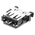 USB1055-GF-L-A - USB A SKT, MID TOP SMT, R/A, GF,