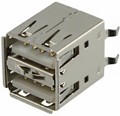 USB-A2VSW6 - CONN RCPT TYPEA STACK 8POS VERT