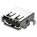 USB1020-GF-L-A - USB A SKT, BOTTOM TH, R/A, GF, O