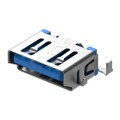 USB1115-30-B-A - USB3.0 A SKT, BOTTOM MNT, TH, R/