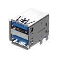 USB1100-30-A - USB3.0 A DUAL SKT, THRU HOLE, R/