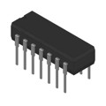 SN54HC4075J - OR GATE, HC/UH SERIES, 3-INPUT