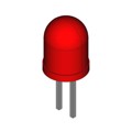 MV8015 - LED RED CLEAR 5MM ROUND TH