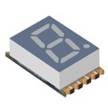 XZFBBA07A - DISPLAY 7SEG 0.3" SGL BLUE 10SMD