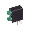 5530122F - LED 2HI 3MM GREEN PC MNT