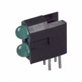 5680F5_5 - LED GREEN T1 DUAL RIGHT ANG PCB
