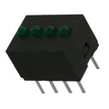 5555303F - LED 2MM QUAD 5V VERTICAL GREEN