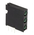 5642210222F - LED CBI 3MM 3X1 GRN,GRN,GRN TINT