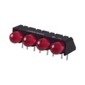 5502407004F - LED 5MM QUAD RED HI EFF PC MNT
