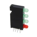 5680102221F - LED CBI 3MM 4X1 RED,GRN,GRN,GRN