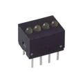 5555403F - LED CBI 2MM YLW 5V RES QUAD TH