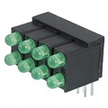 5530222204F - LED CBI 3MM BI-LVL 4X2 BLK GREEN