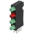 5680202122F - LED CBI 3MM 4X1 GRN,GRN,GRN,GRN
