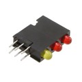 5640100113F - LED CBI 3MM 3X1 RED/RED/YLW DIFF