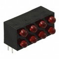 QBL7SB80D-MP8B2 - LED 3MM BI-LVL 4X2 RED DIFF