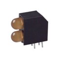 5520233F - LED 2HI 5MM RT ANG YELLOW PC MNT