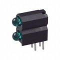 5532222300F - LED 2HI 3MM CLEAR GREEN PC MNT