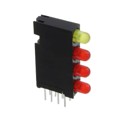 5680103111F - LED CBI 3MM 4X1 YLW,RED,RED,RED