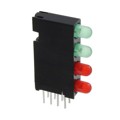 5680102211F - LED CBI 3MM 4X1 GRN,GRN,RED,RED