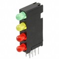 5680102311F - LED CBI 3MM 4X1 GRN,YLW,RED,RED