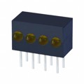 XNF4ZUY46D - LED 4POS YELLOW DIFFUSED CBI
