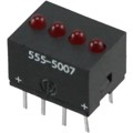 5555007F - LED CBI 2MM RED 5V RES QUAD TH