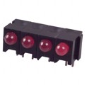 SSF-LXH2300/4ID - LED 3MM RA 4WIDE MATING RED PCMT