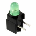 5510001846F - LED CBI 3MM GREEN SGL BLK RA