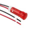 QS63XXR12 - INDICATOR 6MM FIXED RED 12V WIRE