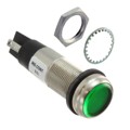 6561209304F - LED 1/2" FLAT GRN 230VAC TERM