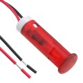 QS83XXR12 - INDICATOR 8MM FIXED RED 12V WIRE