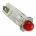 1092QM1-12V - LED PMI, RED, SMALL DOME, 12V 3/