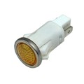 1092QD3-28V - LED PMI, AMBER, SEMI-DOME, 28V 3