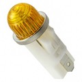 1092QA3-12V - LED PMI, AMBER, HI-DOME, 12V, 3/