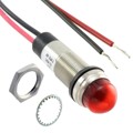 6563105303F - LED 1/2" DOME RED 120AC/DC LEAD
