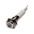 H06F-12W - HIGH LED 6MM FLAT 12VDC WHITE