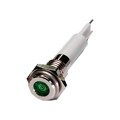 H06F-12G - HIGH LED 6MM FLAT 12VDC GREEN
