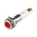 S08F-10R - HIGH LED 8MM FLAT 110V RED IP67
