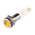 H08F-10Y - HIGH LED 8MM FLAT 110V YELLOW