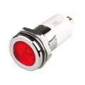 H16F-24R - HIGH LED 16MM FLAT 24VDC RED