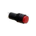 FL1P-12NJ-1-R12V - LED RED 12MM NUT 12VAC/DC STK