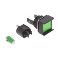 M16-AG-12D - PILOT LIGHT 12V LED SQUARE GREEN