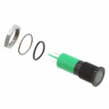 Q14F1BXXHG02E - 14MM FLSH BLK CHRM HYPR GRN 2VDC