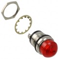 5563104304F - LED PNL MT 1" DOMED RED 24VDC