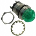 5563603304F - LED PNL MT 1" 12V WT DOME GRN