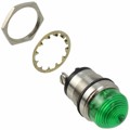 5563605304F - LED PNL MT 1" 125VAC WT DOME GRN