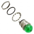 5563604304F - LED PNL MT 1" 24V WT DOME GRN