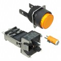 M16-TY-T1 - SW PILOT LIGHT IP40 RND YLW 120V