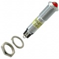 6091112140F - LED PNL MT 9MM 24V CHROME RED